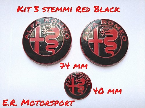 Kit stemmi 74mm 40mm red - 74mm,